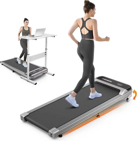 Under Desk Treadmill with Incline - 2.5HP Portable Walking Treadmill for Home Office, 280 lbs Capacity